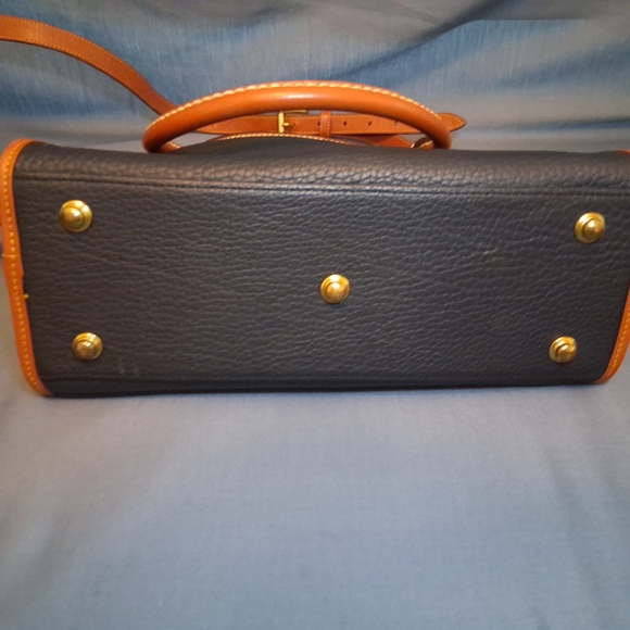 Dooney & Bourke Black and Tan Satchel with Structured Design - Picture 11 of 16